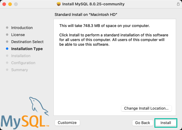 install mysql mac