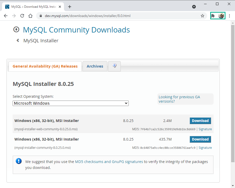 MySQL のインストール方法 - Windows 2