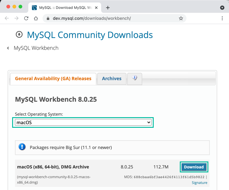 MySQL Workbench のインストール方法 - Mac 1