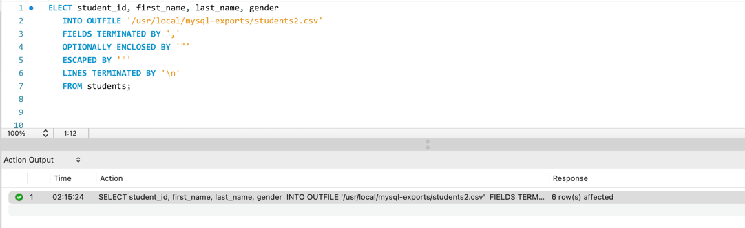 MySQL で CSV ファイルを生成する方法 15