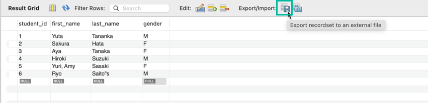 MySQL で CSV ファイルを生成する方法 2