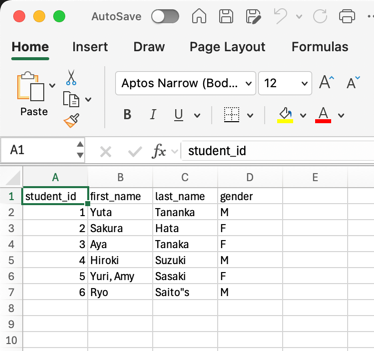 MySQL で CSV ファイルを生成する方法 21