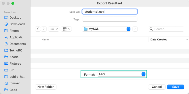 MySQL で CSV ファイルを生成する方法 3