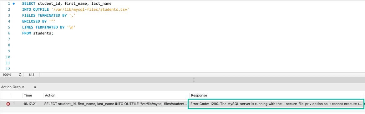MySQL で CSV ファイルを生成する方法 6
