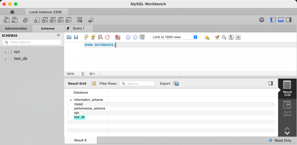 MySQL でデータベースの作成 3