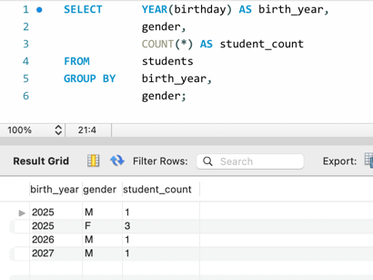 オファー mysql group byの特定のレコード