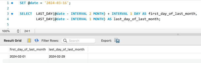 MySQL で当月・前月・翌月の月初・月末の日付を取得する方法 2