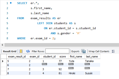 mysql 次レコード join