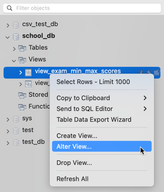 MySQL のビューの一覧を取得する 8