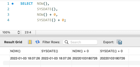 mysql セール レコード 登録日時