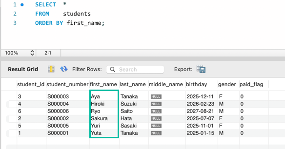MySQL の ORDER BY 2