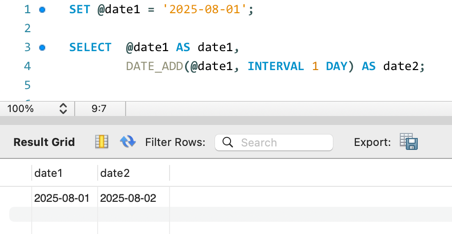 MySQL で変数を定義する 2