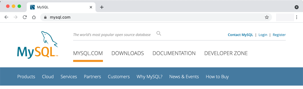 MySQL ウエブサイト